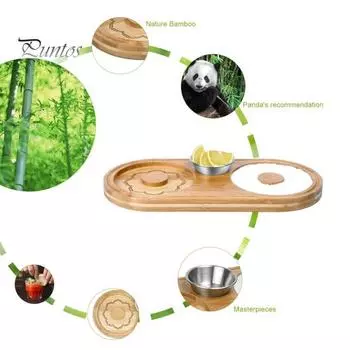 Солонка для коктейлей 2-в-1, деревянная сахарная кромка для коктейлей с разделочной доской, домашний бар, вечеринка, бокалы, кромка, аксессуары A