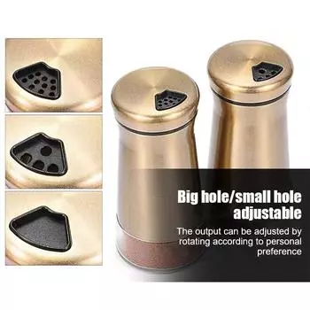 Солонка для кухни Приправа Перечница Дозатор Посуда Контейнер Бутылки Стальная Нержавеющая Сахарница Банки