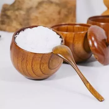 Солонка из натурального дерева с крышкой и ложкой, сахарницей, держателем для перца, приправы, контейнера для сервировки на кухне, приправы