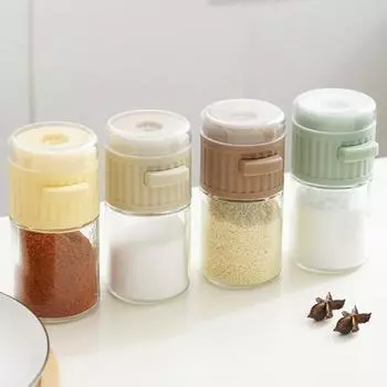 Солонка прозрачная, точный контроль, количественная, каждое нажатие, 0,5 г, для здорового ежедневного потребления, герметичный дозатор для перца, специй, мерная бутылка для приправ светло-зеленый