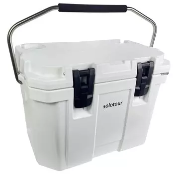Solotour Cooler Box 25QT 24L Hard Cooler Box Cold Box для кемпинга Cooler Box для рыбалки на открытом воздухе, барбекю, пикника, отдыха [тяжелый]