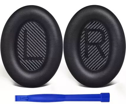 SoloWIT Ear Pads Ear Cushion Replacement Compatible with Bose QuietComfort 35 35ii Suitable for Headphones Headphone Pads Sound Isolation Soft Leather