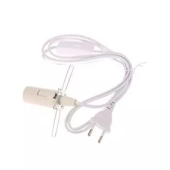 Соляная лампа, подвесная светодиодная лампа, подвесной светильник, подвесной держатель, вилка европейского стандарта, шнур питания 1,8 м, кабель E14, цоколь лампы с проводом переключателя белый