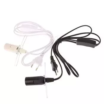 Соляная лампа, подвесная светодиодная лампа, подвесной светильник, подвесной держатель, вилка европейского стандарта, шнур питания 1,8 м, кабель E14, цоколь лампы с проводом переключателя чёрный