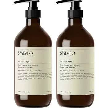 Solvio Black Peptide Hair Loss Extreme Damage Hair Treatment, 2 шт., 1000 мл
