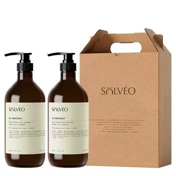 Solvio Black Peptide Treatment 1000ml x 2p + gift set, 1 set
