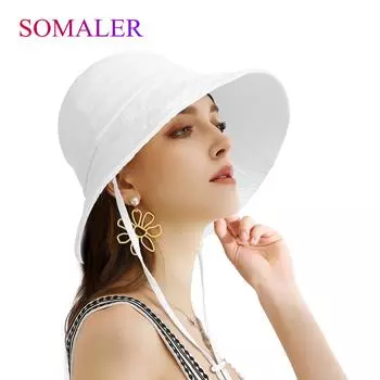 SOMALER солнцезащитные шляпы для женщин, летние шляпы с широкими полями, женские флоппи-хлопковые пляжные шляпы от солнца бежевый