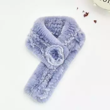 SOMALER, зимние шарфы из натурального кроличьего меха для женщин, вязаные шарфы из меха кролика рекс, цветы, накидка на шею, женские утеплители для шеи белый