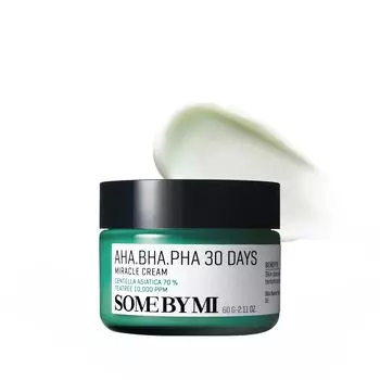 Some By Me 30 Days Miracle Cream 30 Days Miracle Cream 60 г Увлажнение лица Чувствительная кожа Сухая кожа Мертвая кожа Блестящая Освежающая кожа Уход за грубой кожей