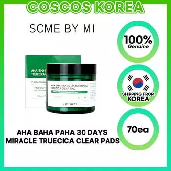SOME BY MI AHA BHA PHA 30 Days Miracle Truecica Clear Pad 70 шт.(125 мл/4,22 жидких унции) 1pc