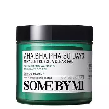 [SOME BY MI] AHA BHA PHA 30 Days Miracle Truecica Clear PAD (70 шт., 125 мл / 4,22 жидких унции)