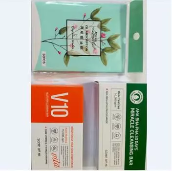 SOME BY MI AHA BHA PHA 30 Days Miracle Очищающее мыло с мылом 106 г + очищающее мыло с витамином C V10 106 г + бумага с натуральными маслами 50 шт.