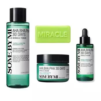 SOME BY MI AHA-BHA-PHA 30 ДНЕЙ ЧУДО СТАРТОВЫЙ НАБОР (4компонента), Увлажнение,Корейская косметика, Kbeauty, образец