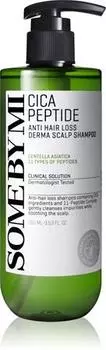 Some By Mi Cica Peptide Derma Scalp Shampoo Укрепляющий шампунь против выпадения волос с успокаивающим эффектом TU прозрачный