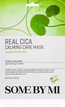 Some By Mi Clinical Solution Cica Calming Care Mask Masque Apaisant En Tissu Peaux Sensibles TU прозрачный