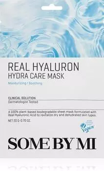Some By Mi Clinical Solution Hyaluron Hydra Care Mask Masque Hydratant En Tissu Avec Effets Apaisants TU прозрачный