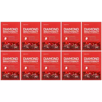 SOME BY MI, Glow Luminous Ampoule Beauty Mask, Diamond Brightening, 10 packs, 25g each