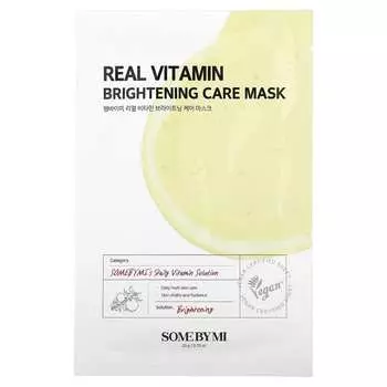 SOME BY MI, real vitamins, brightening care beauty mask, 1 sheet, 20g (0.70oz)
