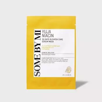 SOME BY MI Yuja Niacin 30-дневная маска-сыворотка для ухода за пятнами, 25 г (3 варианта) 5PCS