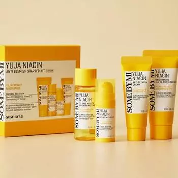 SOME BY MI Yuja Niacin 30-дневный стартовый набор из 4 предметов для осветления (осветляющий тоник + сыворотка + гель-крем + маска для сна) 1 KIT