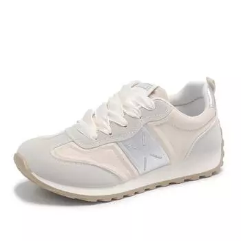 SOMILISS женские кроссовки из натуральной кожи на шнуровке с круглым носком из замши в стиле пэчворк женские повседневные кроссовки дизайнерская брендовая обувь 35 слоновая кость