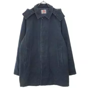 SON OF THE CHEESE Hooded Stainless collar coat M Cotton jacket Women Used