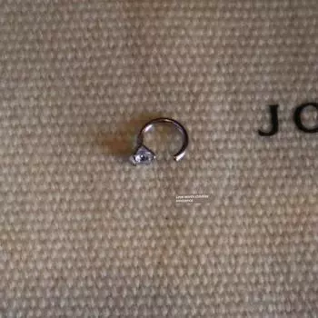 Сон Стерлинговое Серебро Мини Круг Женский Маленький Ушной Крючок Циркон Silver 1, inner diameter 6mm