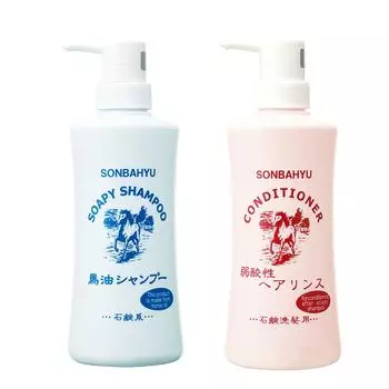 Sonbayu Конский жир Шампунь 400 мл Слабокислотный ополаскиватель для волос 400 мл Масло + (лечение) Баю/Лошадь