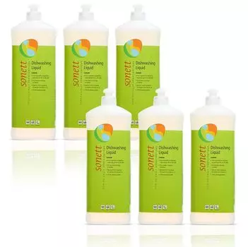 Sonett Natural Wash Up Жидкое моющее средство для посуды GB3070 1 л x 6 [предмет] белый