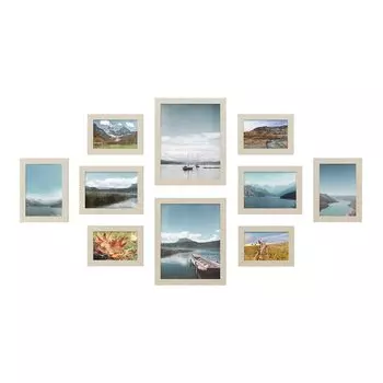 SONGMICS Фото 10 Вертикальный Горизонтальный Настенный Цветная бумага или Подставка для фотографий Подвесной шнур PS Стена RPF310N02 Рамка, Штуки, Настольный, & Крепление, Простой,