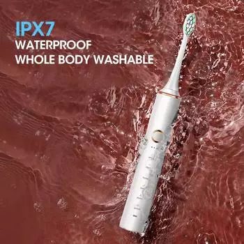 Sonic Electric Toothbrush IPX7 Waterproof Soft Bristle Cleaning Whitening Machine Remove Tartar Stains Oral Cleaning Adult USB белый