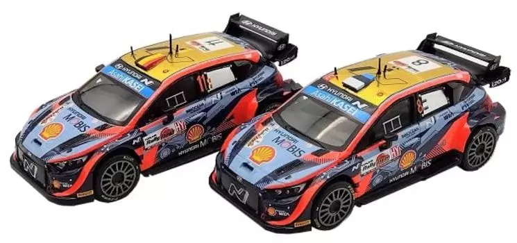 Sonic International ixo Hyundai i20 N Rally1 2022 Rally Japan Finish Набор из 2 готовых изделий 1/43 1-2 #118