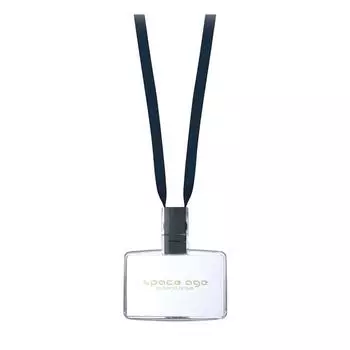 Sonic name tag reel type ID size horizontal black EX-2735-D