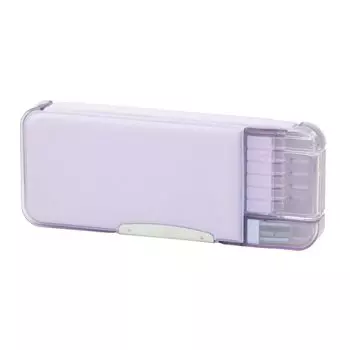 Sonic Pencil Case Ukasapo Pen Holder Slim Type Pencil Check at a Glance Violet Double-Sided FD-6627-V