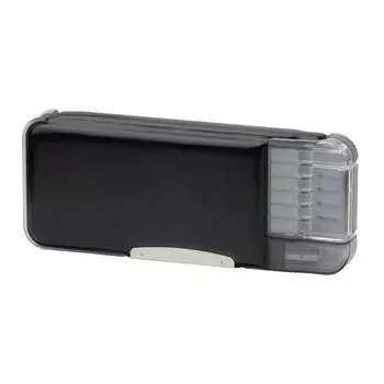 Sonic Pencil Case Ukasapo Pencil Holder Slim Type Pencil Check at a Glance Black Double-Sided FD-6627-D чёрный