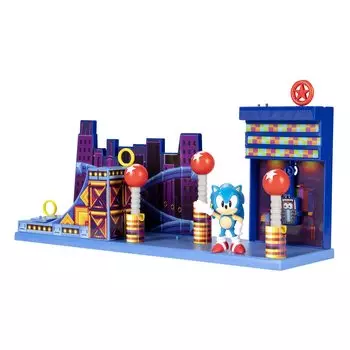 Sonic the Hedgehog 30th Anniversary Studio Police Zone Playset Sonic Figure 2.5
