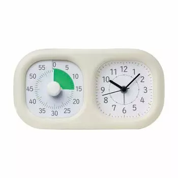 Sonic Time Feeling Timer Toki Sapo Clock Plus Realize the Passage of Time Ivory LV-3521-I
