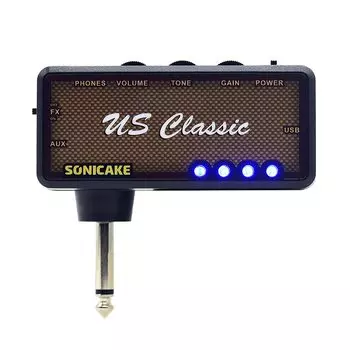 SONICAKE Mini Guitar Headphone Amplifier Overdrive Reverb US Classic &