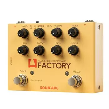 SONICAKE Preamp Reverb Effector для акустической гитары A Factory &