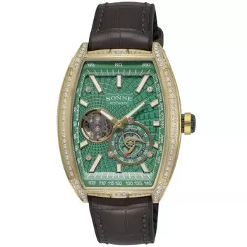[Sonne] Часы S032 Зеленый циферблат Нержавеющая сталь Минеральное стекло Автоматический завод Марка часов S032YGZ-BR Мужские зелёный
