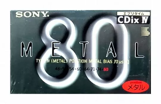 Sony CDix IV Metal 80 Металлическая кассета C-80CDX4C