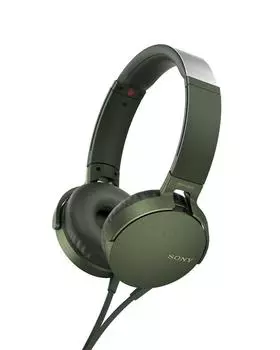 Sony headphones deep bass model MDR-XB550AP: Foldable with remote control and microphone Green MDR-XB550AP G