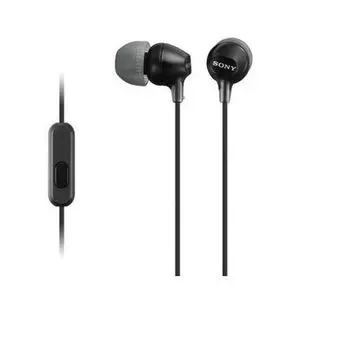 SONY MDR-EX15AP/B Smartphone Compatible Headphones Strong Bass MDREX15AP Black [Item]