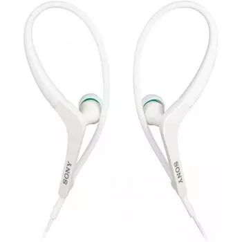 Sony Наушники Mdr As400ex Брызгозащищенные Спортивные Белые Mdr As400ex W Белые