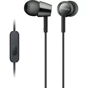 Sony Sony MdrEx155ap наушники-вкладыши гарнитура с микрофоном для звонков черный Mdr Ex155ap B