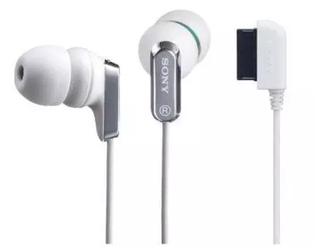 Sony Стерео ушной ресивер для мобильного телефона EX35 au внешний соединительный разъем белый MDR-EX35AU/W