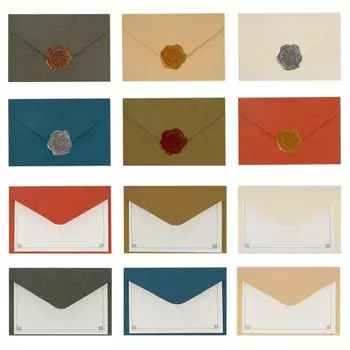 Сообщение Спасибо Мини-поздравление Поздравление 6 цветов запечатывания 4 цвета антиквариата Всего 72 Набор из 24 [TEMLUM] Карточка, Карточка, Размер, Карточка, Карточка,