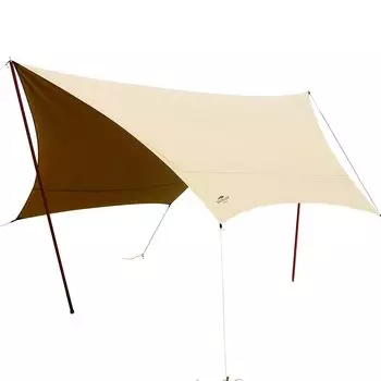 Soomloom Hexa Tarp x Возможность костра с шестом Поликоттон TC Камин Отличная термостойкость Навес от солнца на открытом воздухе 4,2 м 4,1 м Защита/Огонь