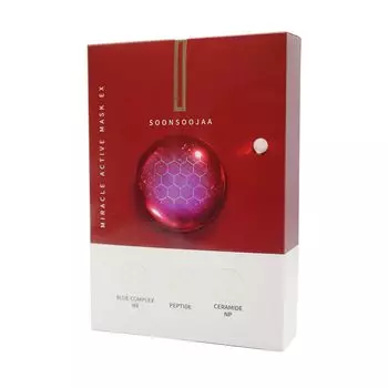 Soonsoojaa Face Earthworm Peptide Miracle Active 10 Korean Содержит увлажняющую и укрепляющую маску для ухода за кожей с земляными червями, Маска, Листы, Косметика,