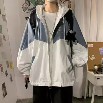 Соответствующая цвету куртка-кардиган мужская осенняя японская модная универсальная свободная куртка для инструментов M